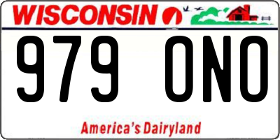 WI license plate 979ONO