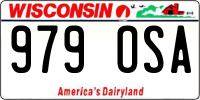 WI license plate 979OSA