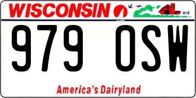 WI license plate 979OSW