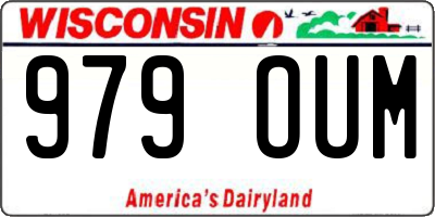 WI license plate 979OUM