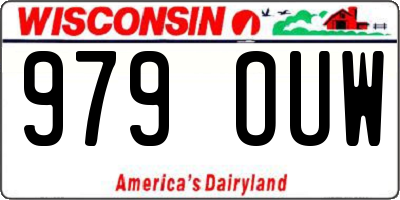 WI license plate 979OUW