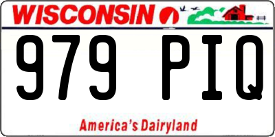 WI license plate 979PIQ