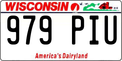 WI license plate 979PIU