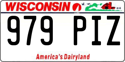 WI license plate 979PIZ