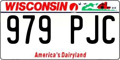 WI license plate 979PJC