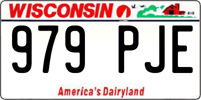 WI license plate 979PJE