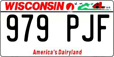WI license plate 979PJF