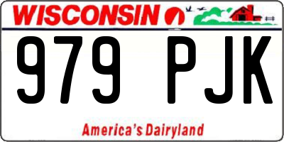 WI license plate 979PJK