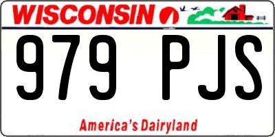 WI license plate 979PJS