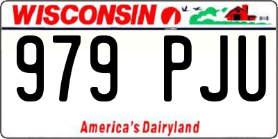 WI license plate 979PJU