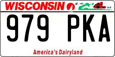 WI license plate 979PKA