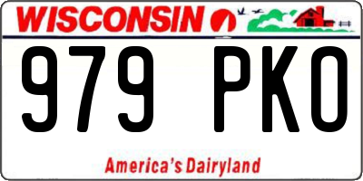 WI license plate 979PKO