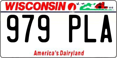 WI license plate 979PLA