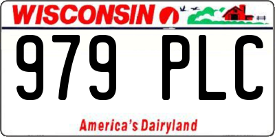 WI license plate 979PLC
