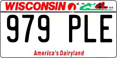 WI license plate 979PLE