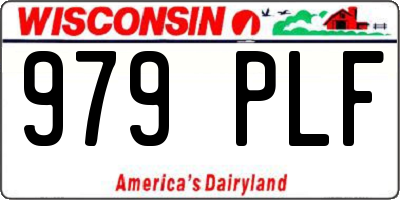 WI license plate 979PLF