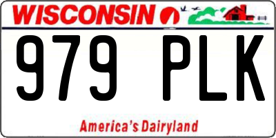 WI license plate 979PLK