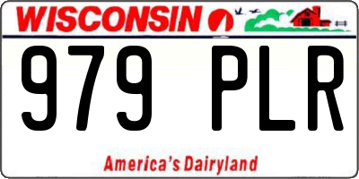 WI license plate 979PLR