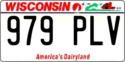 WI license plate 979PLV
