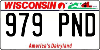 WI license plate 979PND