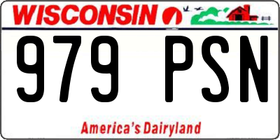 WI license plate 979PSN