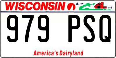 WI license plate 979PSQ