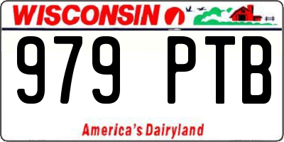 WI license plate 979PTB