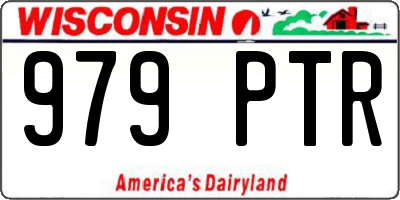 WI license plate 979PTR