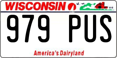 WI license plate 979PUS