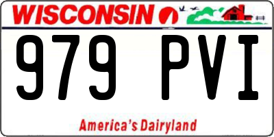 WI license plate 979PVI