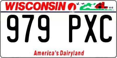 WI license plate 979PXC