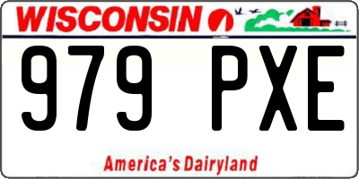 WI license plate 979PXE