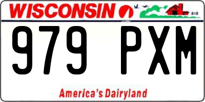 WI license plate 979PXM
