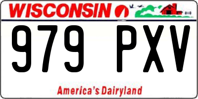 WI license plate 979PXV