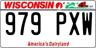 WI license plate 979PXW