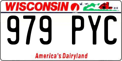 WI license plate 979PYC