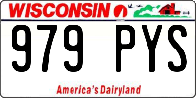 WI license plate 979PYS