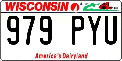 WI license plate 979PYU