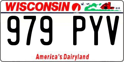 WI license plate 979PYV