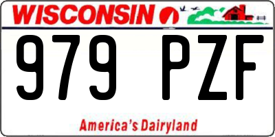 WI license plate 979PZF