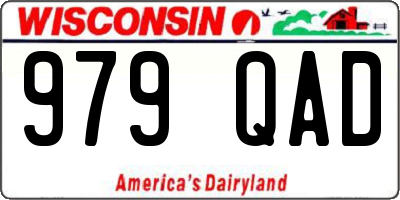 WI license plate 979QAD