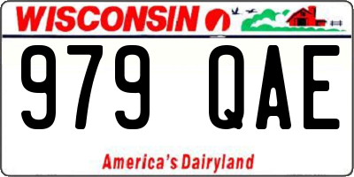 WI license plate 979QAE
