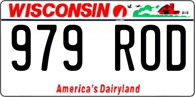 WI license plate 979ROD