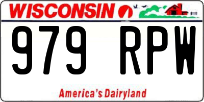WI license plate 979RPW