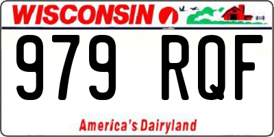 WI license plate 979RQF