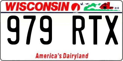 WI license plate 979RTX