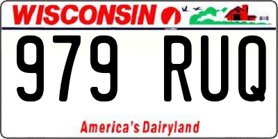 WI license plate 979RUQ