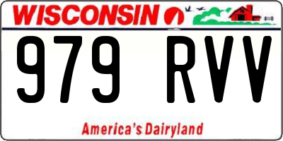 WI license plate 979RVV
