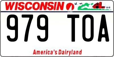 WI license plate 979TOA