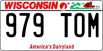 WI license plate 979TOM
